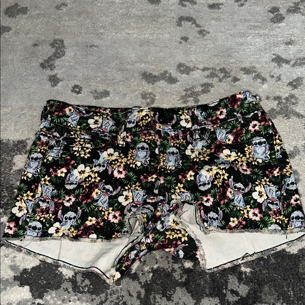 Disney lilo and stitch stitch Hawaiian Floral Printed  Women's Shorts